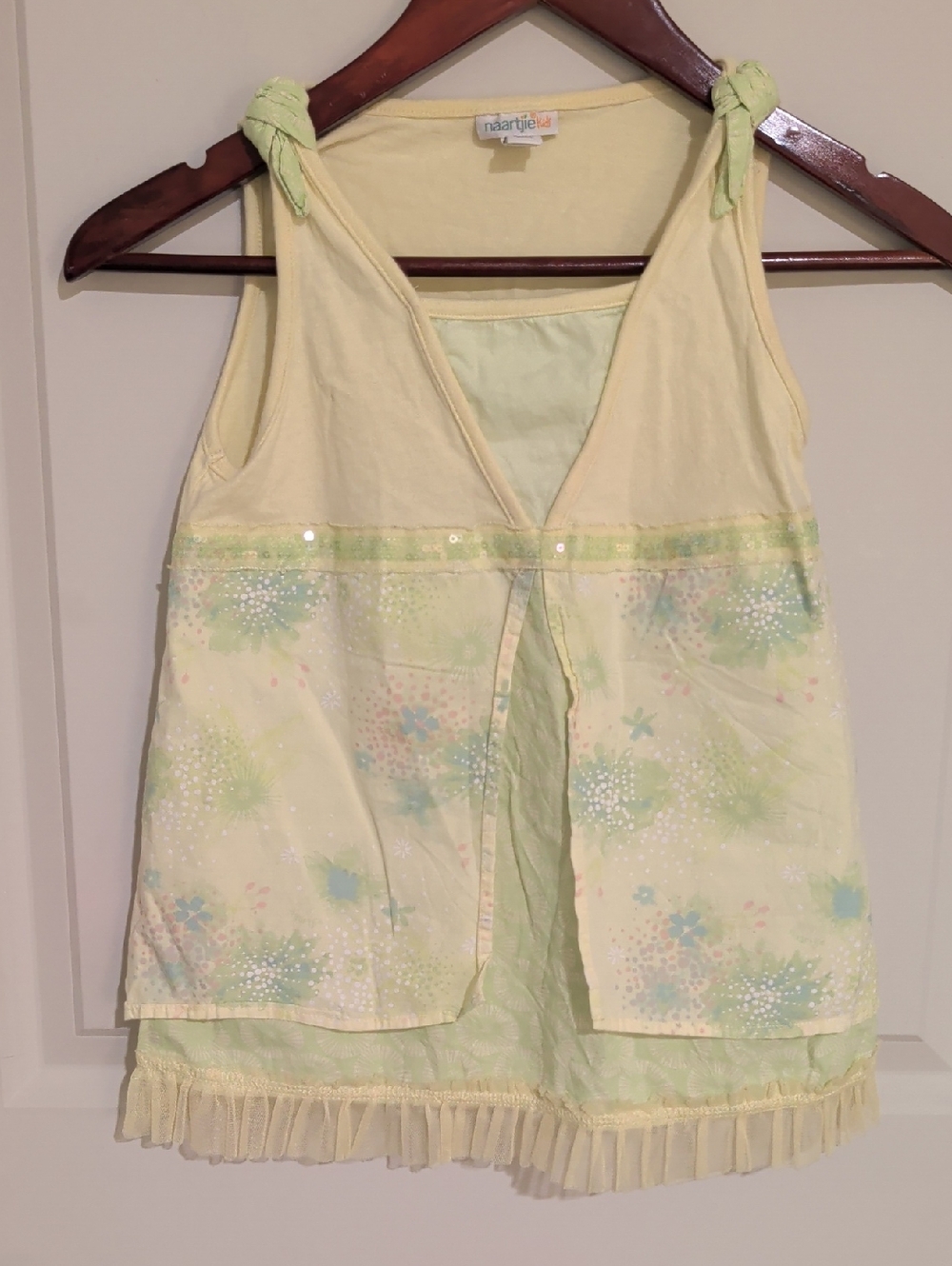 naartjie Kids Pale Yellow Cotton Sleveless Top